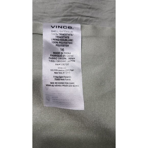 Vince Women’s Overlap long Skirt Size 16 Color Grey-green - Picture 8 of 9